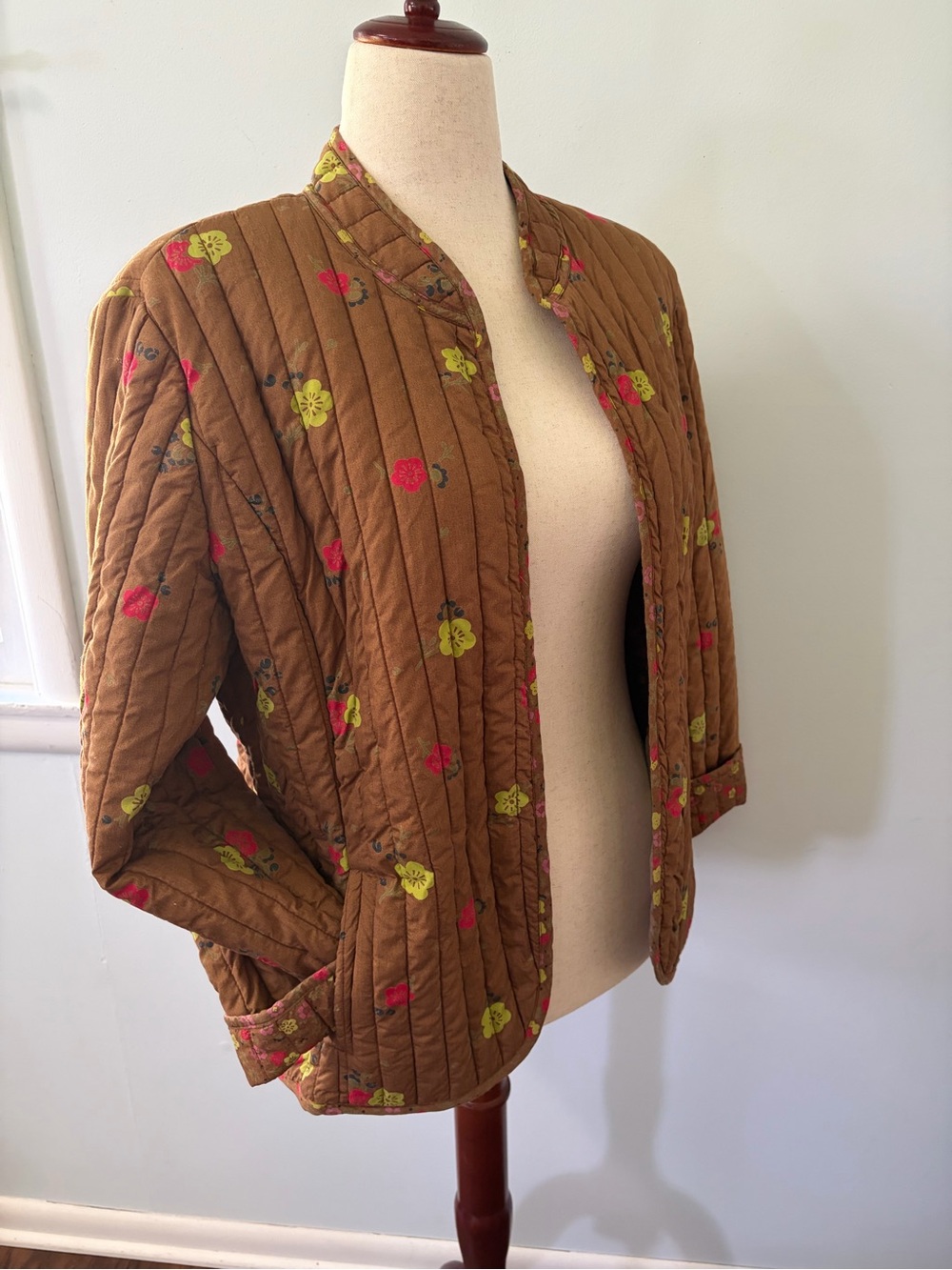 Ruby Rd. Cotton Floral Quilted Jacket XL 18